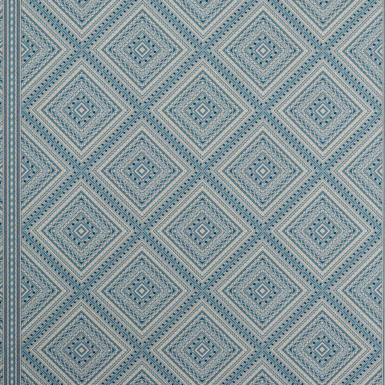 313122 Marquetry Trellis Azure Indienne Wallpaper by Zoffany