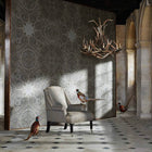 Elswick Paisley Cotswolds Manor Blue Umber Wallpaper by Zoffany