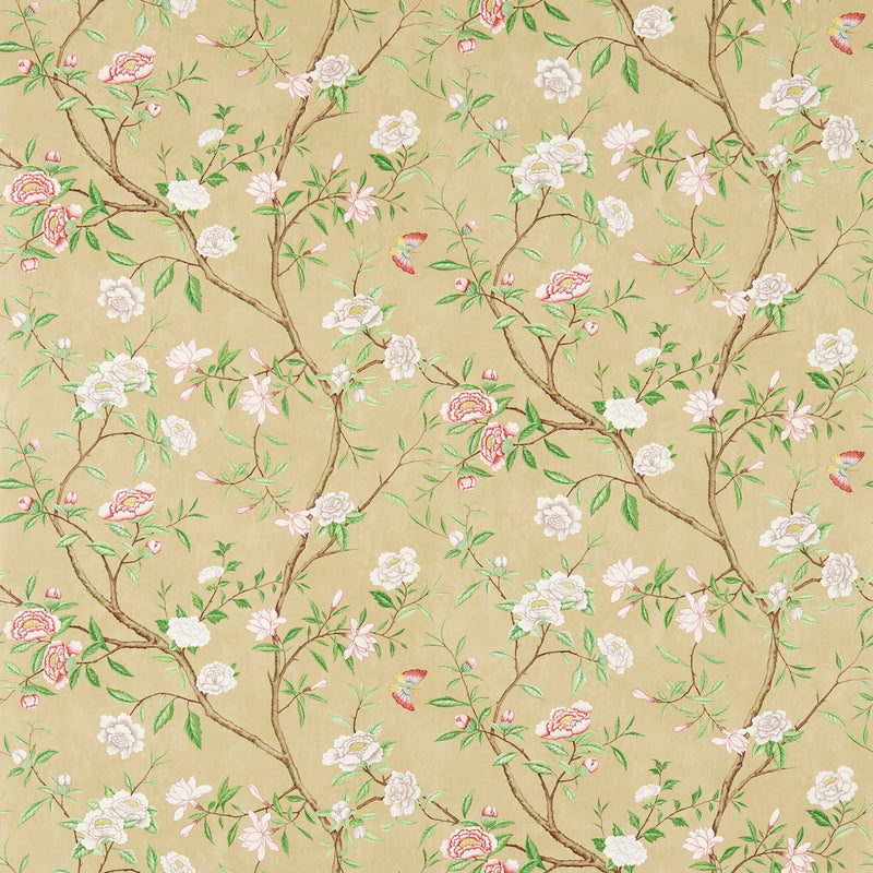 NTP06001 Nostell Priory Cotswolds Manor Old Gold and Green Wallpaper by Zoffany