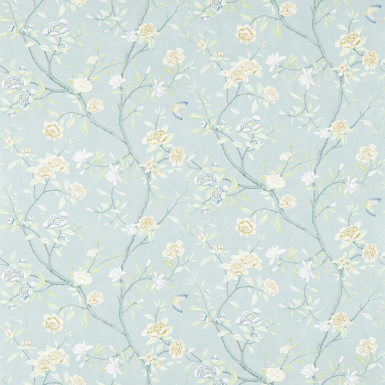 NTP06002 Nostell Priory Cotswolds Manor Blue and Ivory Wallpaper by Zoffany