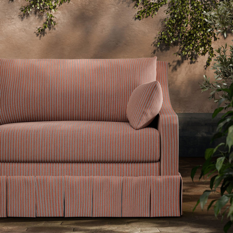 ZOF0241-03 Apron Stripe Tuscan Pink Michael S. Smith Indoor Outdoor Fabric by Zoffany