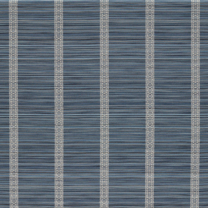 ZOF0242-03 Bellagio Stripe Blue Stone Michael S. Smith Indoor Outdoor Fabric by Zoffany