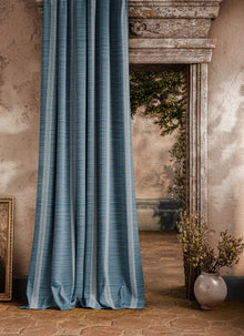 ZOF0242-03 Bellagio Stripe Blue Stone Michael S. Smith Indoor Outdoor Fabric by Zoffany