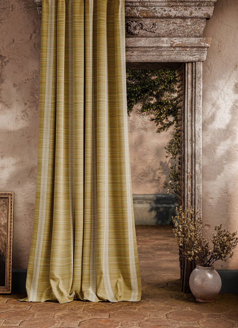 ZOF0242-05 Bellagio Stripe Silk Yellow Michael S. Smith Indoor Outdoor Fabric by Zoffany