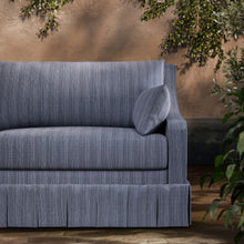 ZOF0243-02 Veranda Strie Indigo Michael S. Smith Indoor Outdoor Fabric by Zoffany