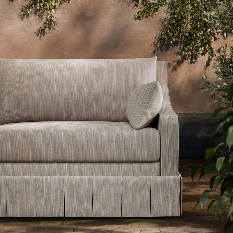 ZOF0243-04 Veranda Strie Chalk Michael S. Smith Indoor Outdoor Fabric by Zoffany