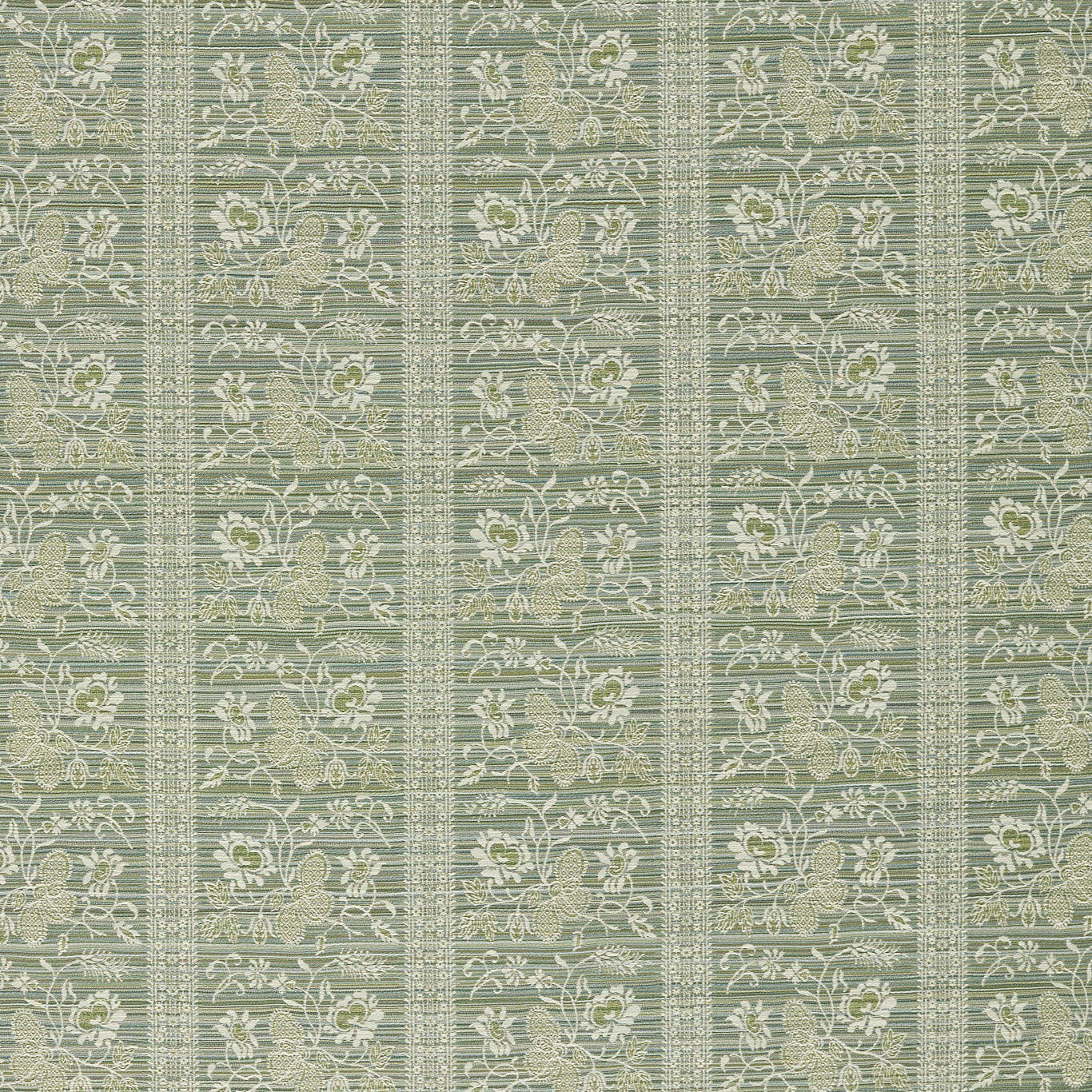 ZOF0244-01 Filigree Bellagio Stripe Eau De Nil Michael S. Smith Indoor Outdoor Fabric by Zoffany