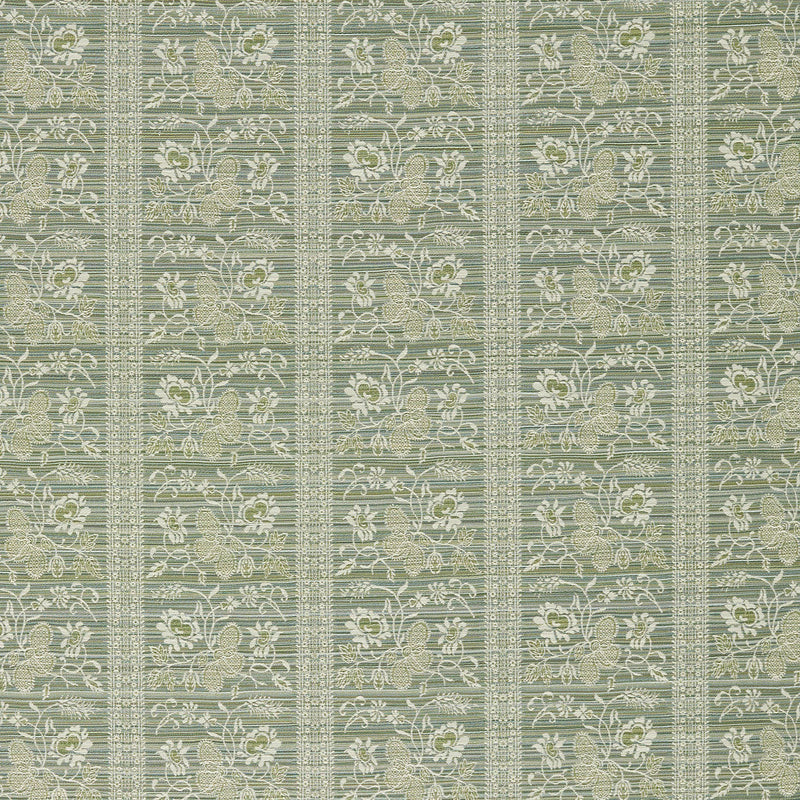 ZOF0244-01 Filigree Bellagio Stripe Eau De Nil Michael S. Smith Indoor Outdoor Fabric by Zoffany