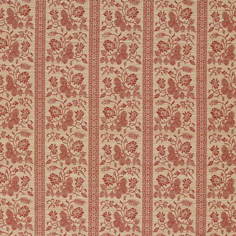 ZOF0244-02 Filigree Bellagio Stripe Sandstone/Russet Michael S. Smith Indoor Outdoor Fabric by Zoffany