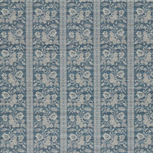 ZOF0244-03 Filigree Bellagio Stripe Blue Stone Michael S. Smith Indoor Outdoor Fabric by Zoffany