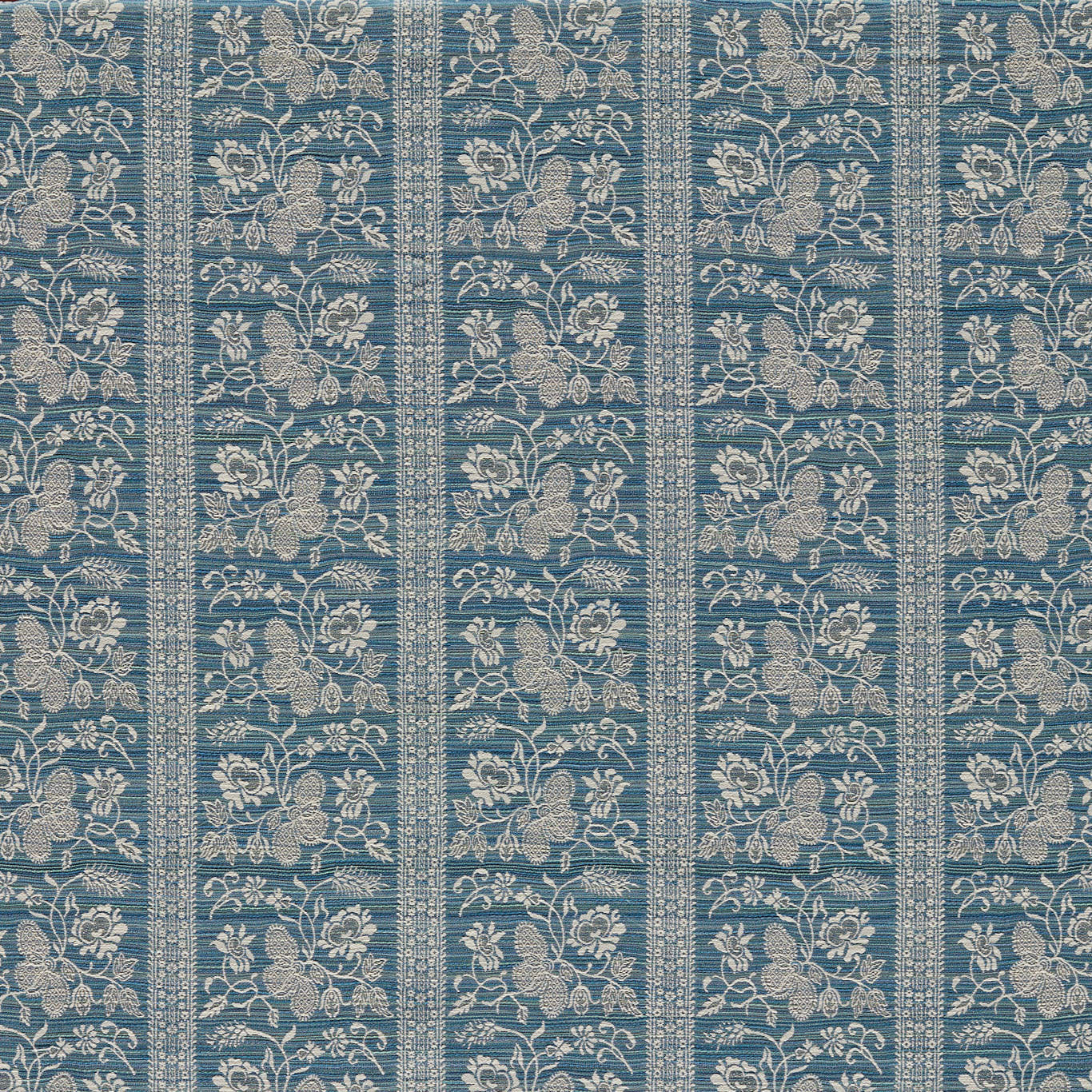ZOF0244-04 Filigree Bellagio Stripe Azure Michael S. Smith Indoor Outdoor Fabric by Zoffany
