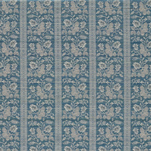 ZOF0244-04 Filigree Bellagio Stripe Azure Michael S. Smith Indoor Outdoor Fabric by Zoffany