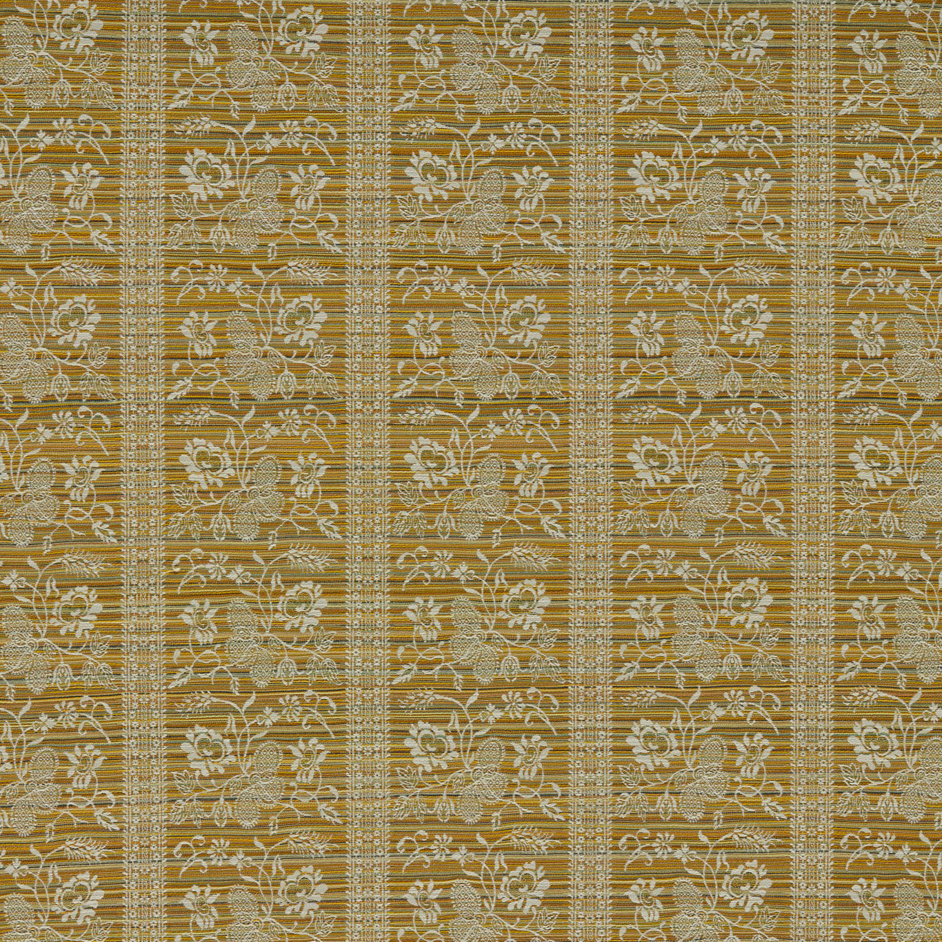 ZOF0244-05 Filigree Bellagio Stripe Silk Yellow Michael S. Smith Indoor Outdoor Fabric by Zoffany