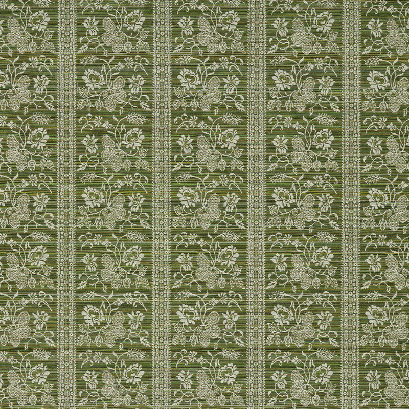 ZOF0244-06 Filigree Bellagio Stripe Evergreen Michael S. Smith Indoor Outdoor Fabric by Zoffany