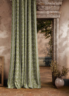 ZOF0244-06 Filigree Bellagio Stripe Evergreen Michael S. Smith Indoor Outdoor Fabric by Zoffany