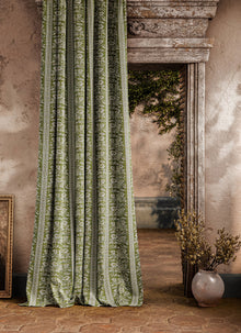 ZOF0244-06 Filigree Bellagio Stripe Evergreen Michael S. Smith Indoor Outdoor Fabric by Zoffany