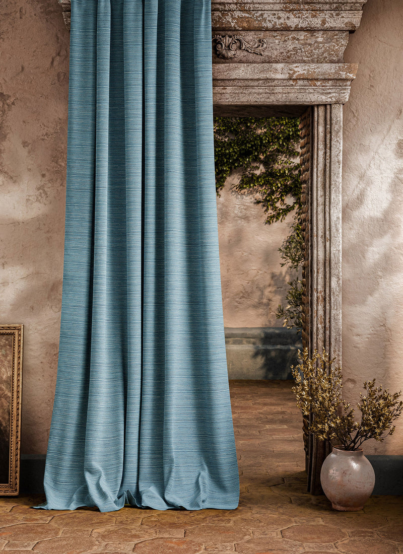 ZOF0245-03 Cabana Cloth Azure Michael S. Smith Indoor Outdoor Fabric by Zoffany