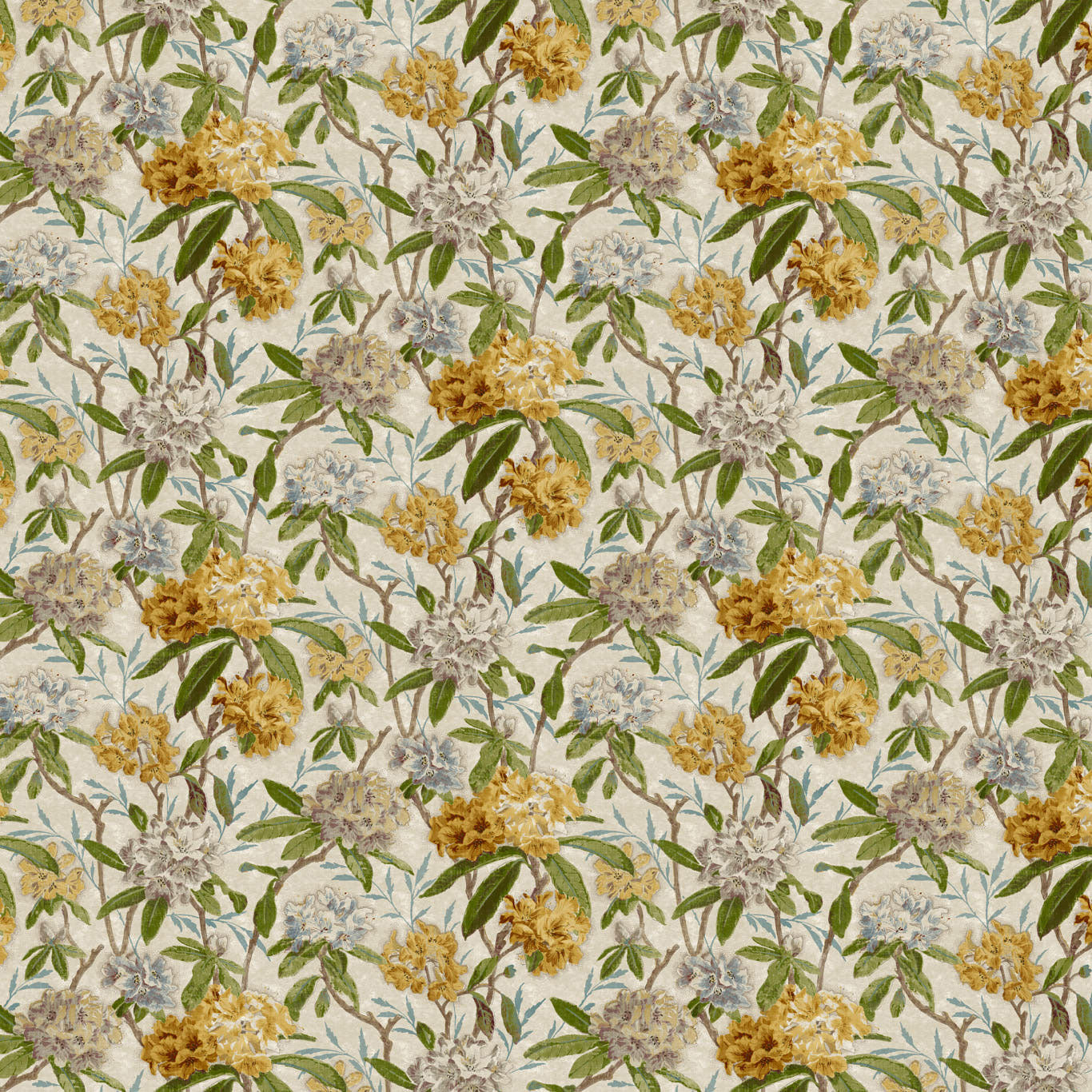 ZOF0247-02 Azalea Path Primrose/Evergreen Michael S. Smith Indoor Outdoor Fabric by Zoffany
