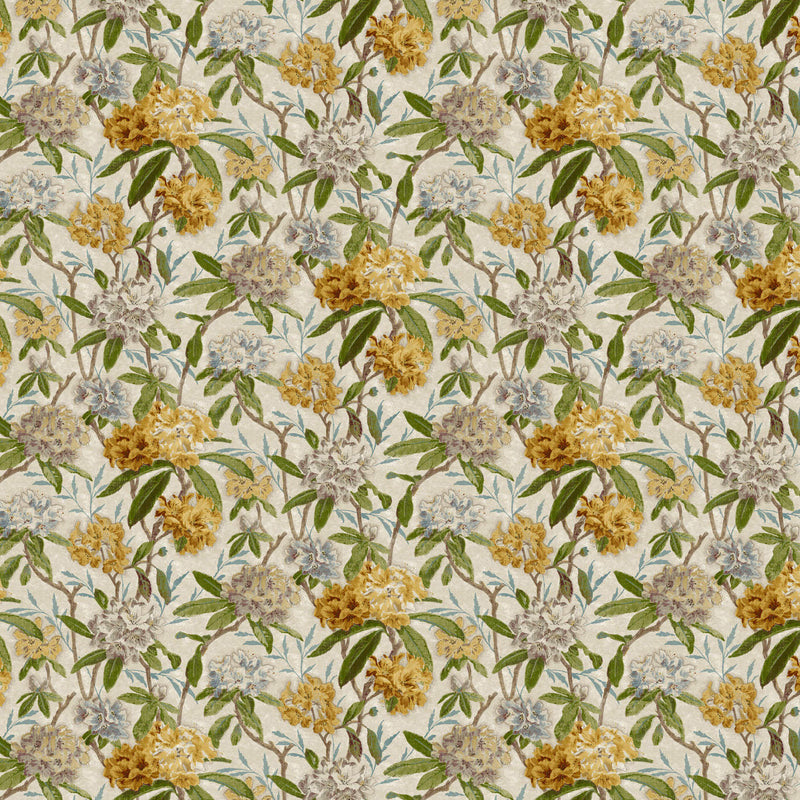 ZOF0247-02 Azalea Path Primrose/Evergreen Michael S. Smith Indoor Outdoor Fabric by Zoffany