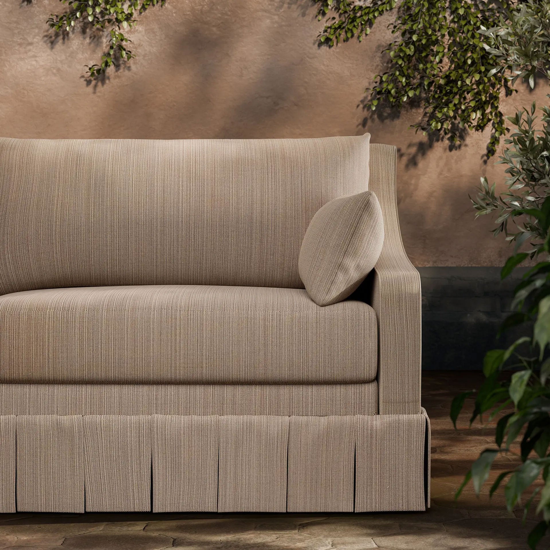 ZOF0248-05 Summerhouse Weave Sandstone Michael S. Smith Indoor Outdoor Fabric by Zoffany