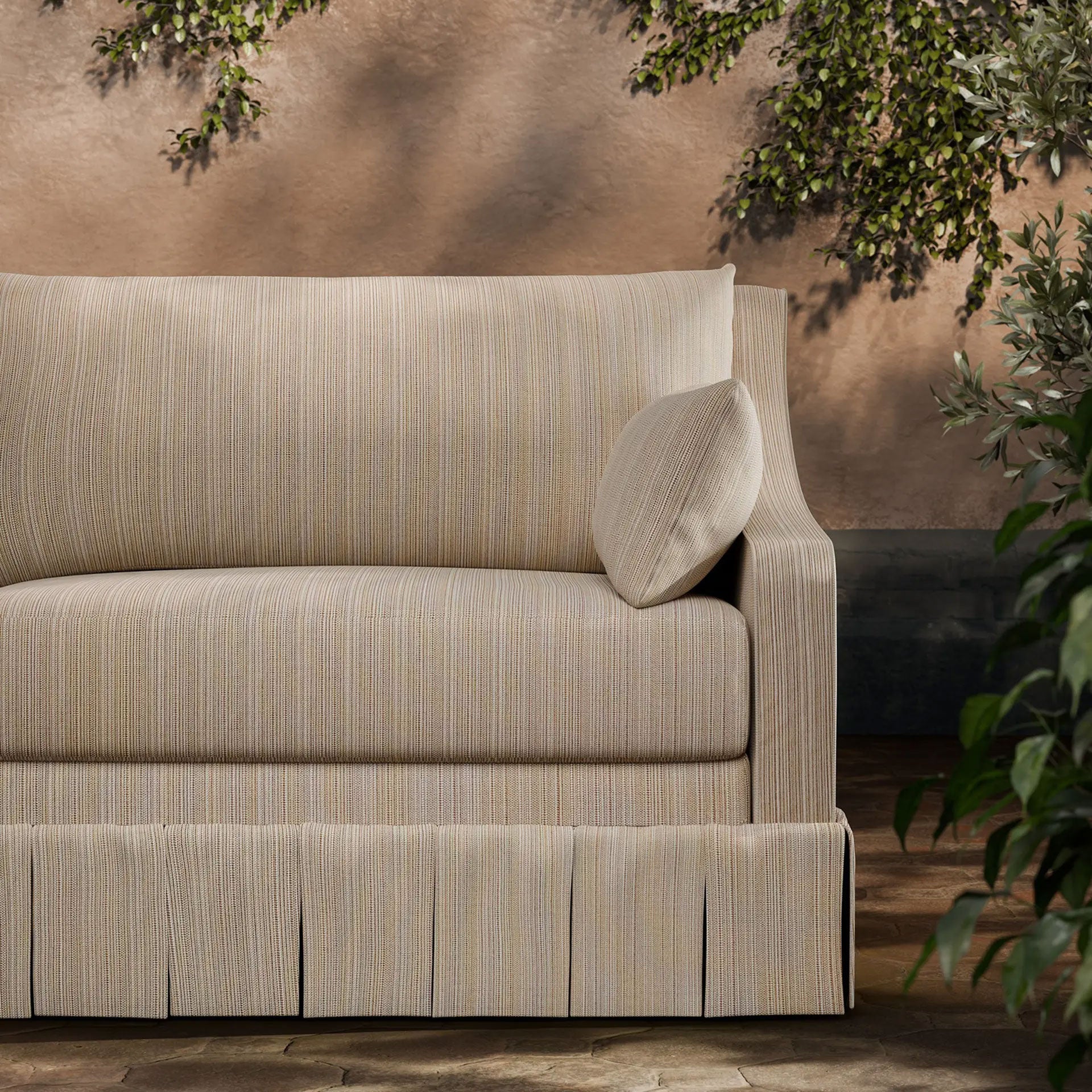 ZOF0248-06 Summerhouse Weave Pebble Michael S. Smith Indoor Outdoor Fabric by Zoffany