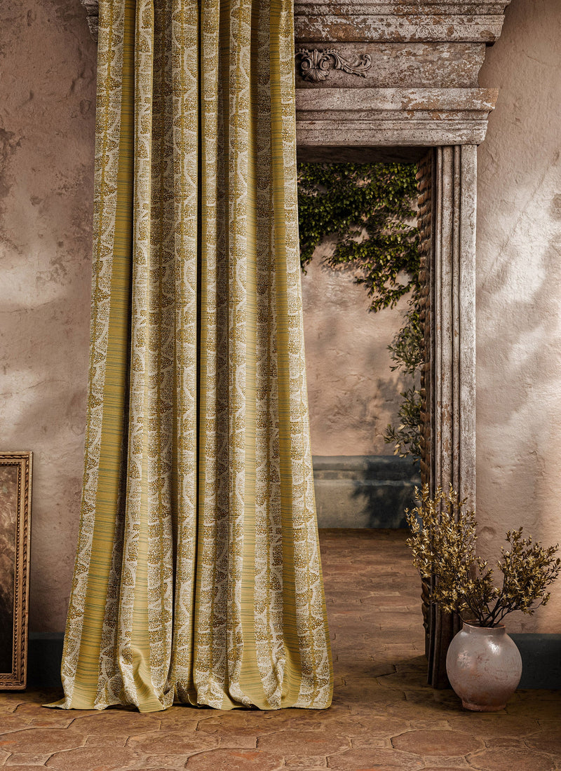 ZOF0250-04 Kyoto Stripe Silk Yellow Michael S. Smith Indoor Outdoor Fabric by Zoffany