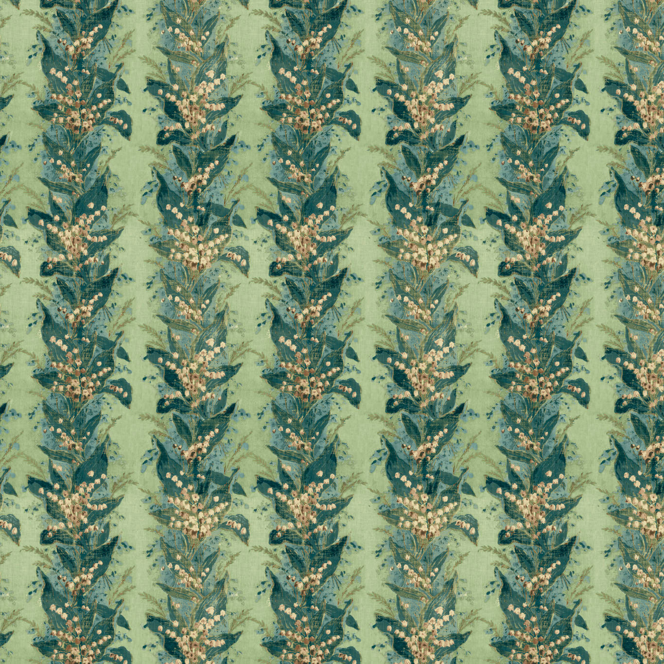 ZOF0251-01 Lily Stripe Archive Green Michael S. Smith Indoor Outdoor Fabric by Zoffany