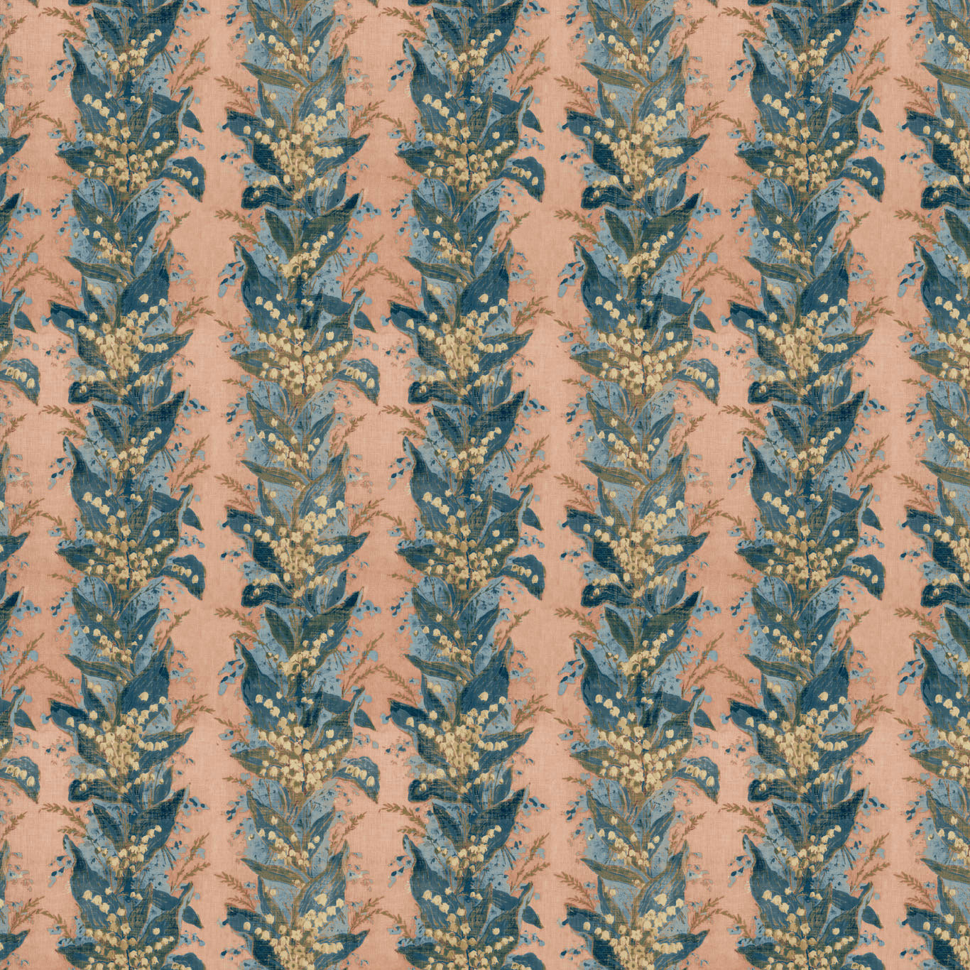 ZOF0251-02 Lily Stripe Archive Coral Michael S. Smith Indoor Outdoor Fabric by Zoffany