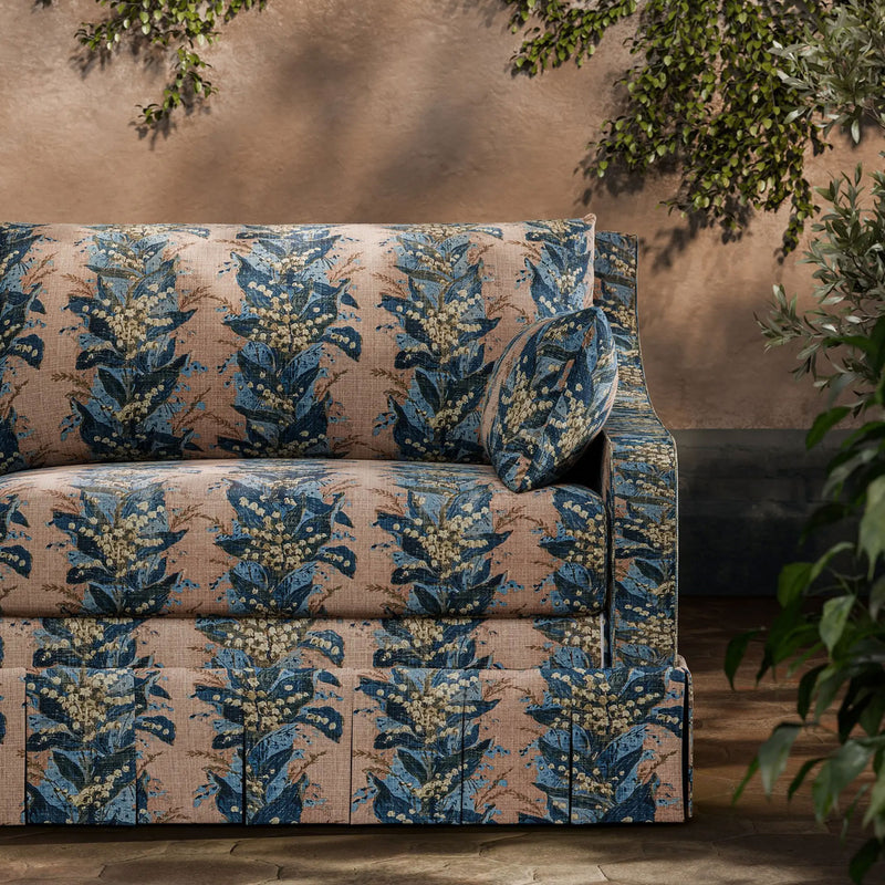 ZOF0251-02 Lily Stripe Archive Coral Michael S. Smith Indoor Outdoor Fabric by Zoffany