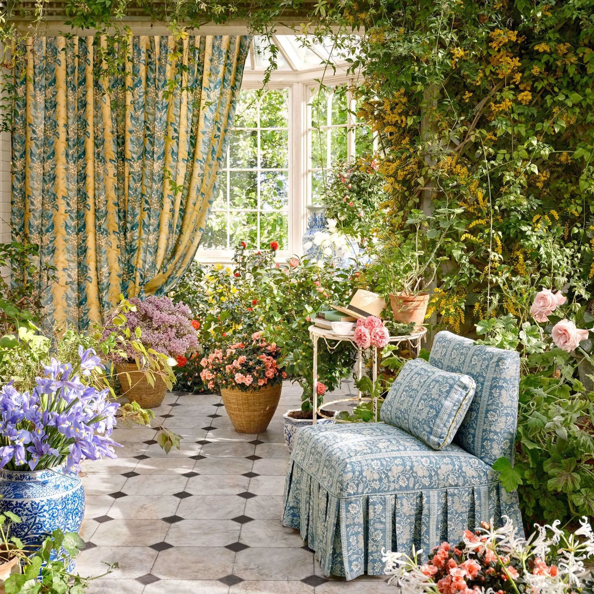 ZOF0251-03 Lily Stripe Tuscan Yellow Michael S. Smith Indoor Outdoor Fabric by Zoffany