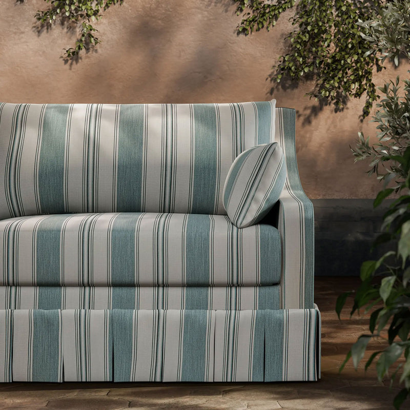 ZOF0252-02 Parasol Stripe Dufour/Chalk Michael S. Smith Indoor Outdoor Fabric by Zoffany