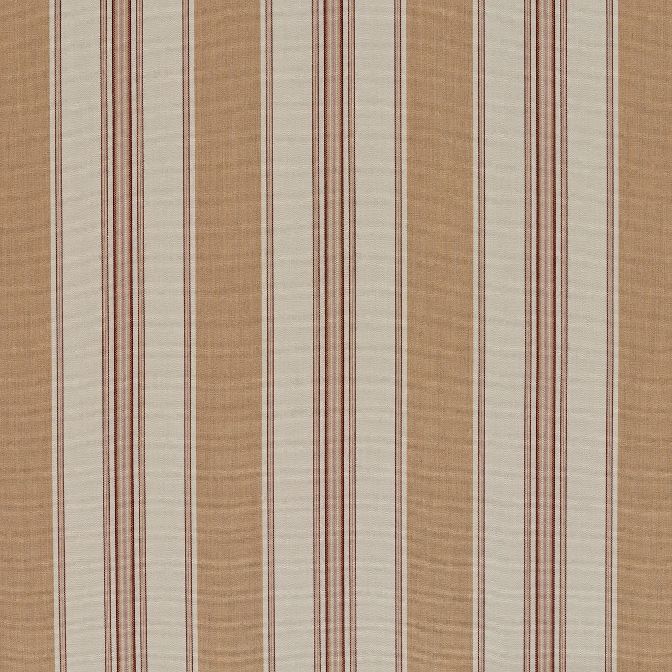 ZOF0252-03 Parasol Stripe Sandstone/Russet Michael S. Smith Indoor Outdoor Fabric by Zoffany