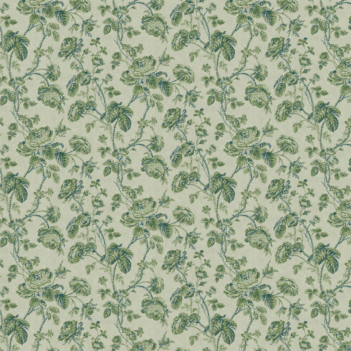 Thorny Vine Evergreen Michael S. Smith Indoor Outdoor Fabric by Zoffany
