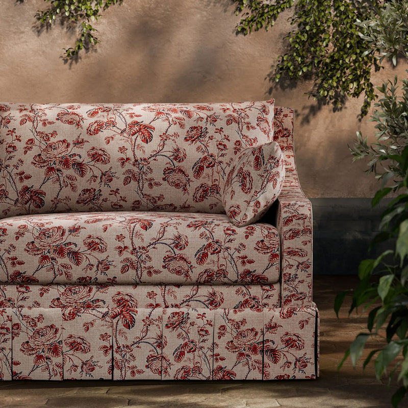 ZOF0253-02 Thorny Vine Rouge Michael S. Smith Indoor Outdoor Fabric by Zoffany