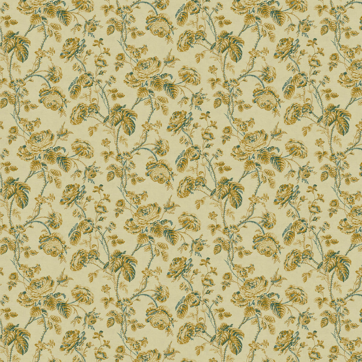 Thorny Vine Silk Yellow Michael S. Smith Indoor Outdoor Fabric by Zoffany
