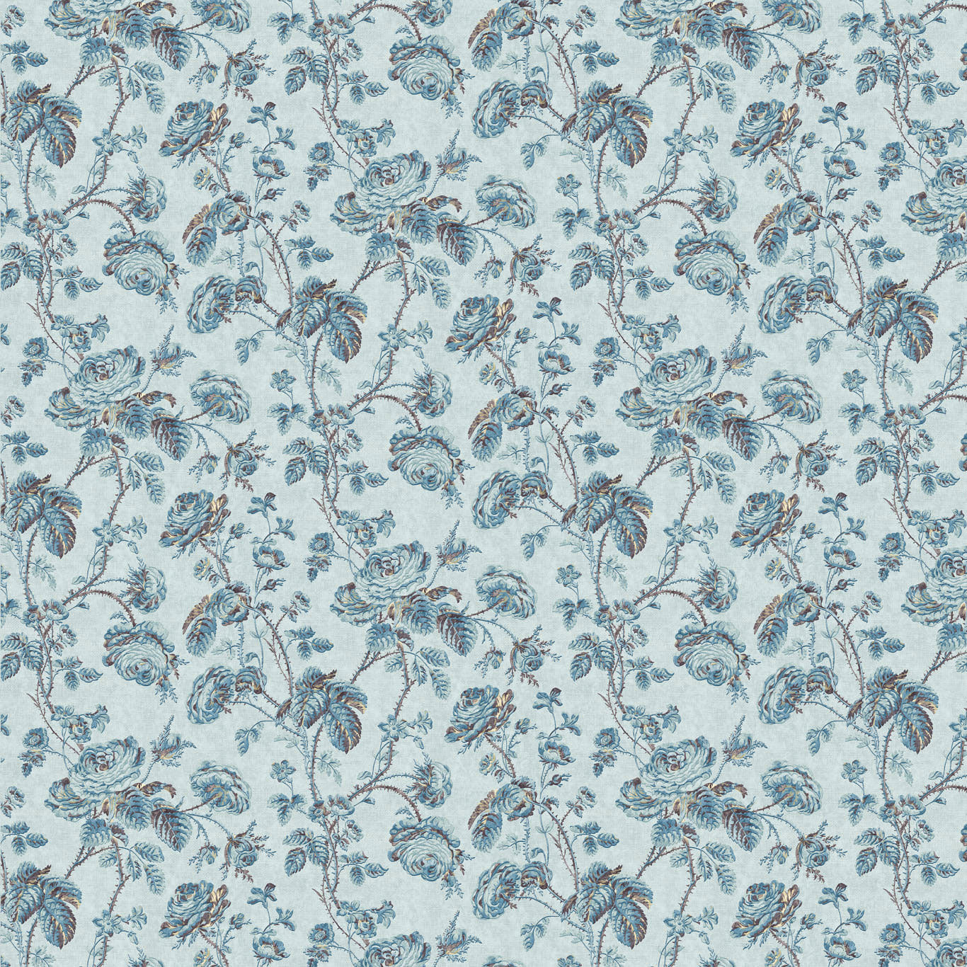 ZOF0253-05 Thorny Vine Azure Michael S. Smith Indoor Outdoor Fabric by Zoffany