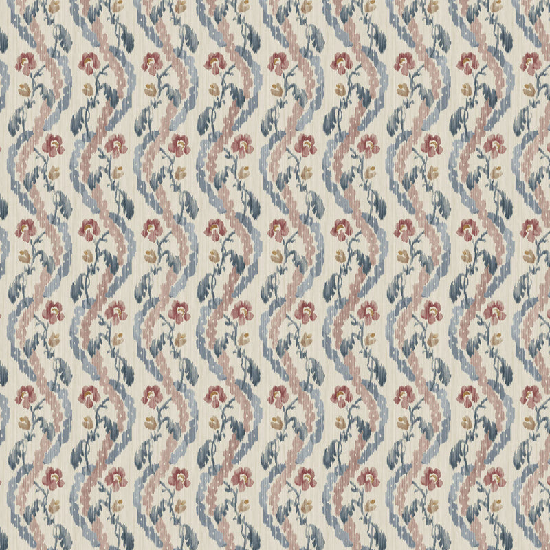 ZOF0254-01 Winter Garden Indigo/Red Michael S. Smith Indoor Outdoor Fabric by Zoffany
