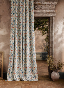 ZOF0254-01 Winter Garden Indigo/Red Michael S. Smith Indoor Outdoor Fabric by Zoffany