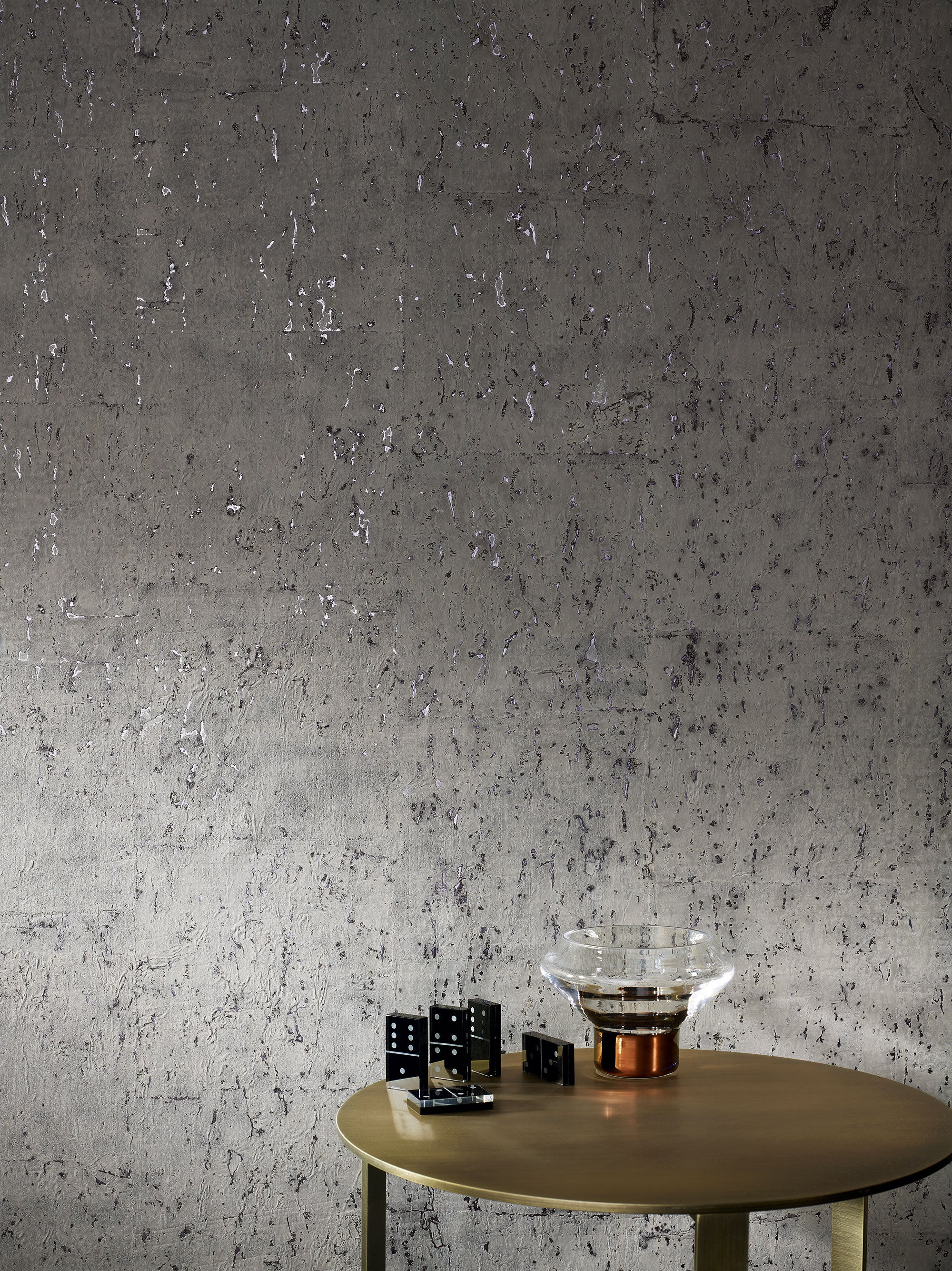 ZW129/03 Oolite Foil Smoke Wallpaper by Zinc