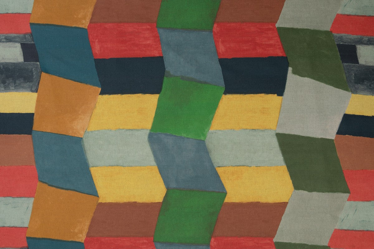 Zig Zag Berry fabric by Christopher Farr Cloth