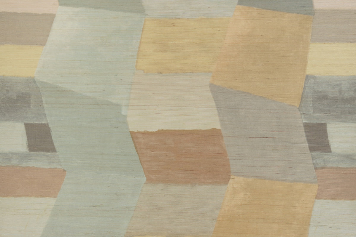 Zig Zag Raffia Slate Wallpaper by Christopher Farr Cloth