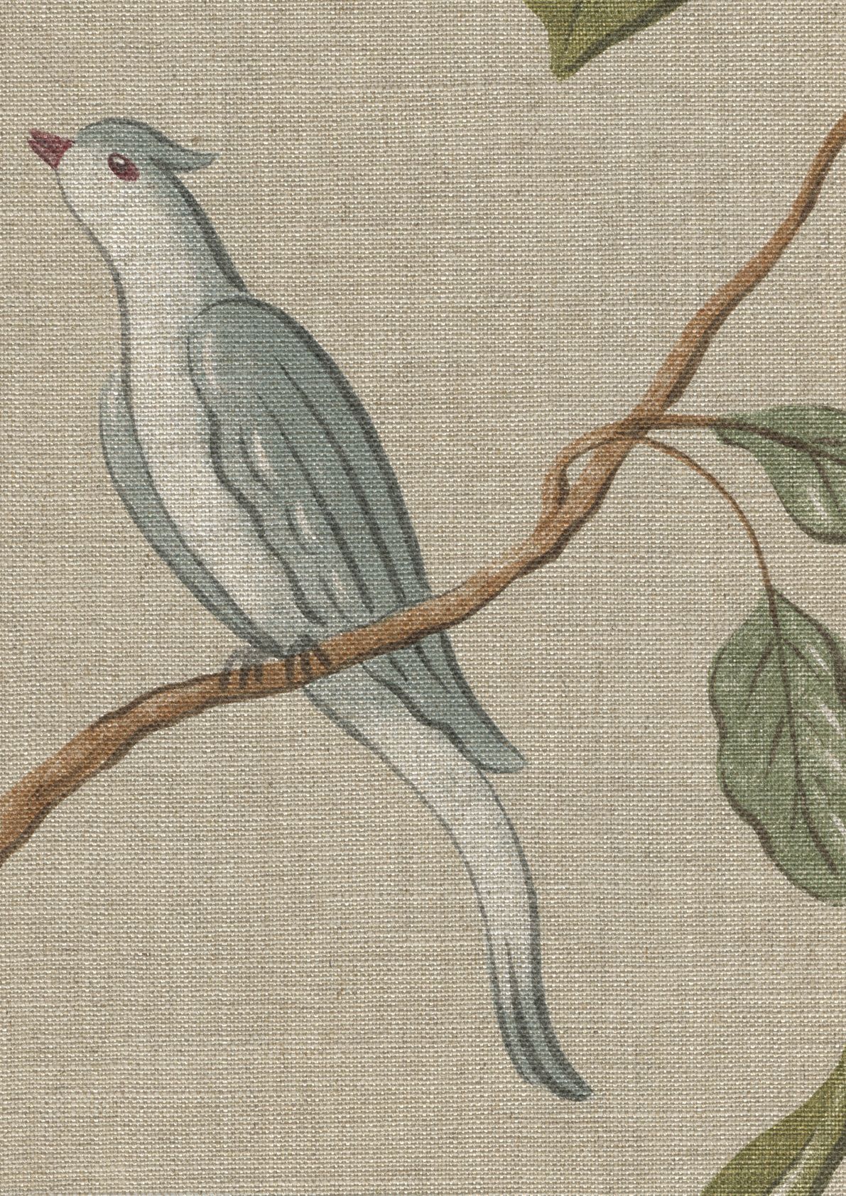 Adam's Eden Taupe Bare Bones Fabric by Lewis & Wood