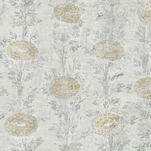 French Marigold White & Gold Tea Garden Wallpaper by York Wallcoverings