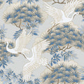 Sprig & Heron Blue Tea Garden Wallpaper by York Wallcoverings