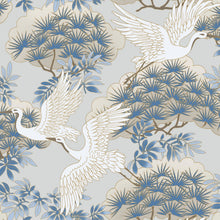 Sprig & Heron Blue Tea Garden Wallpaper by York Wallcoverings