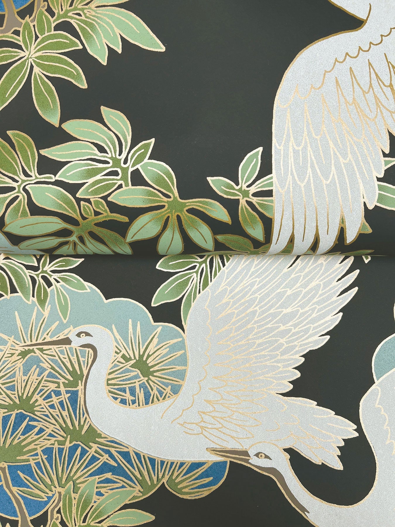 Sprig & Heron Black Tea Garden Wallpaper by York Wallcoverings