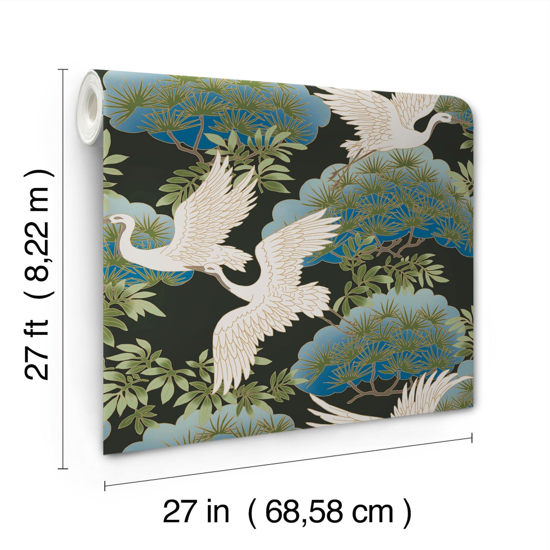 Sprig & Heron Black Tea Garden Wallpaper by York Wallcoverings