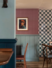 Algonquin Vinyl wallpaper by Christopher Farr Cloth in a room setting