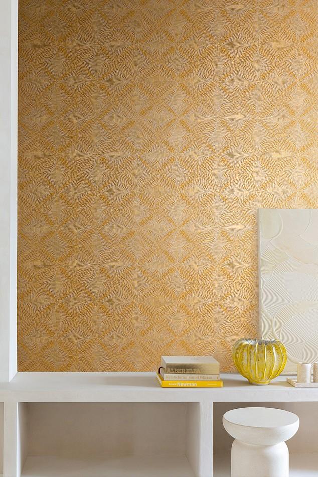 AMA104 Khanta Gold Wallpaper by Masureel