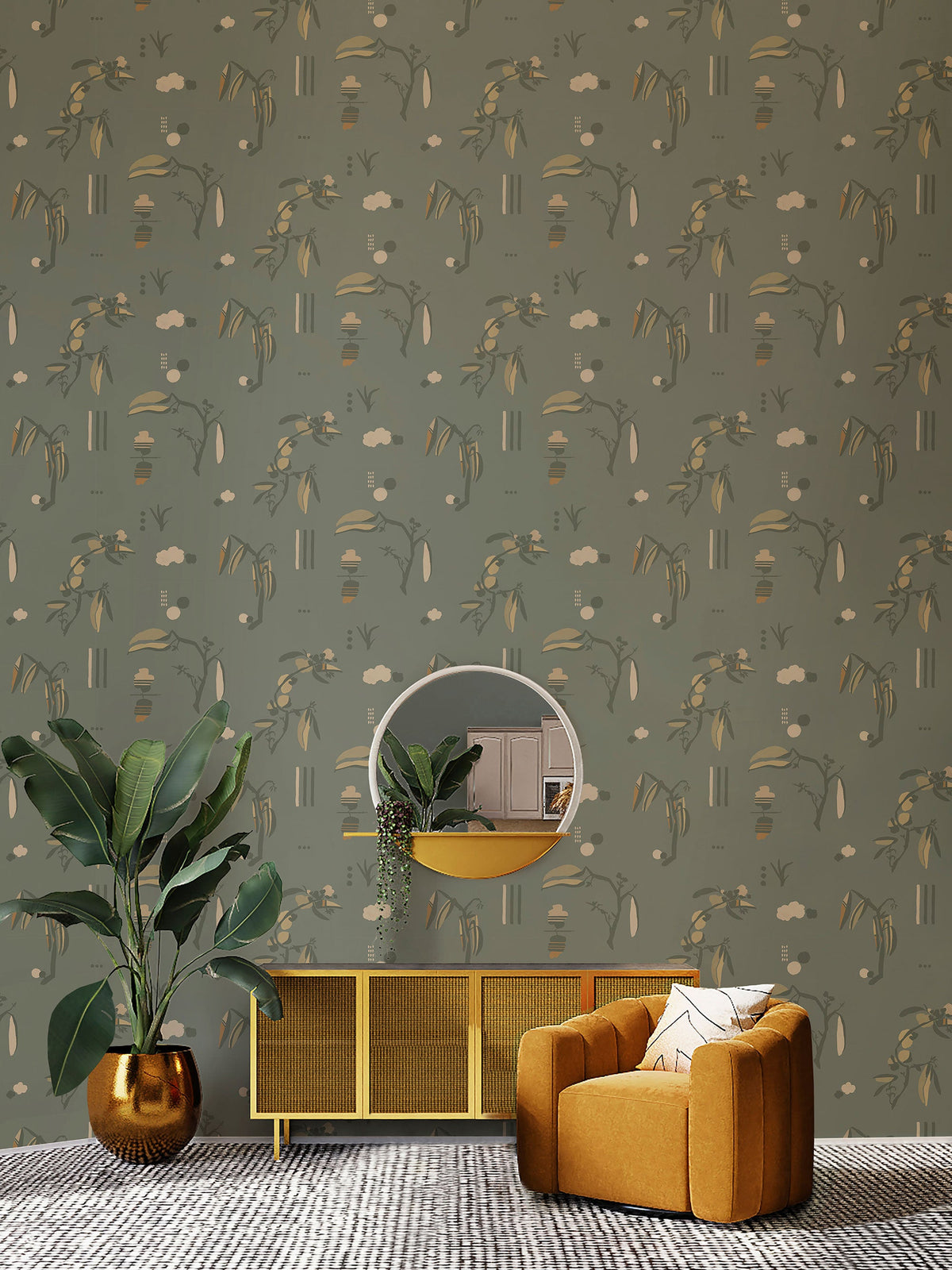 AN4601-3 Ukiyo Light Blue Ania Wallpaper by Tres Tintas